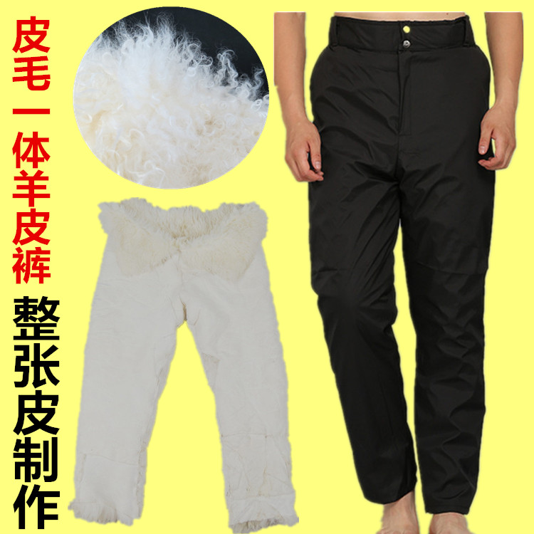 Pantalon cuir homme pour grands chantiers Peau de mouton pour hiver - Ref 1476760 Image 1