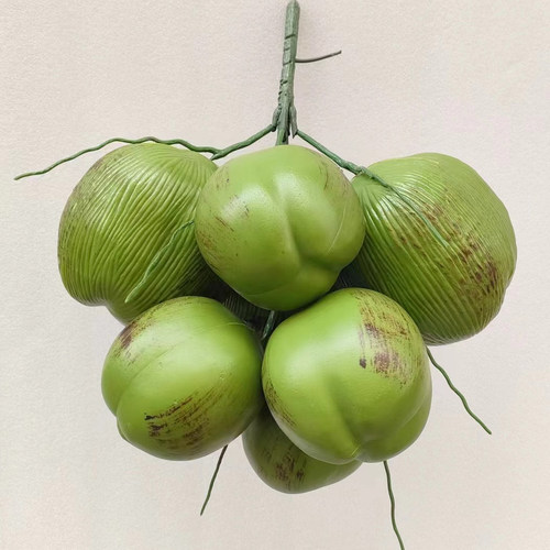 仿真椰果椰子果道具热带水果模型