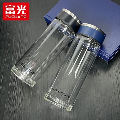富光2116单层玻璃杯水杯便携杯子便携高硼硅玻璃定制礼品印字logo