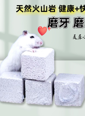仓鼠磨牙石金丝熊玩具龙猫磨爪火山岩兔子荷兰猪用品松鼠刺猬造景