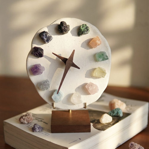 DIY矿石水晶时钟手工材料包