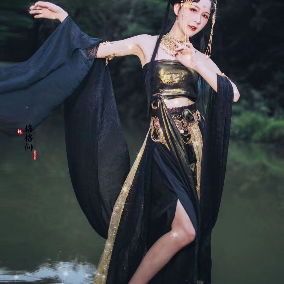 古装汉服女【玉生烟】披帛敦煌飞天舞台西域风情汉服洛神古风壁画