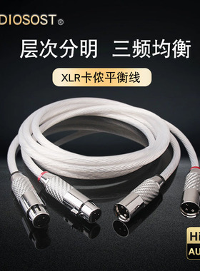 荷兰进口纯银线基5NOCC单晶银发烧音频线音响信号线XLR卡农平衡线