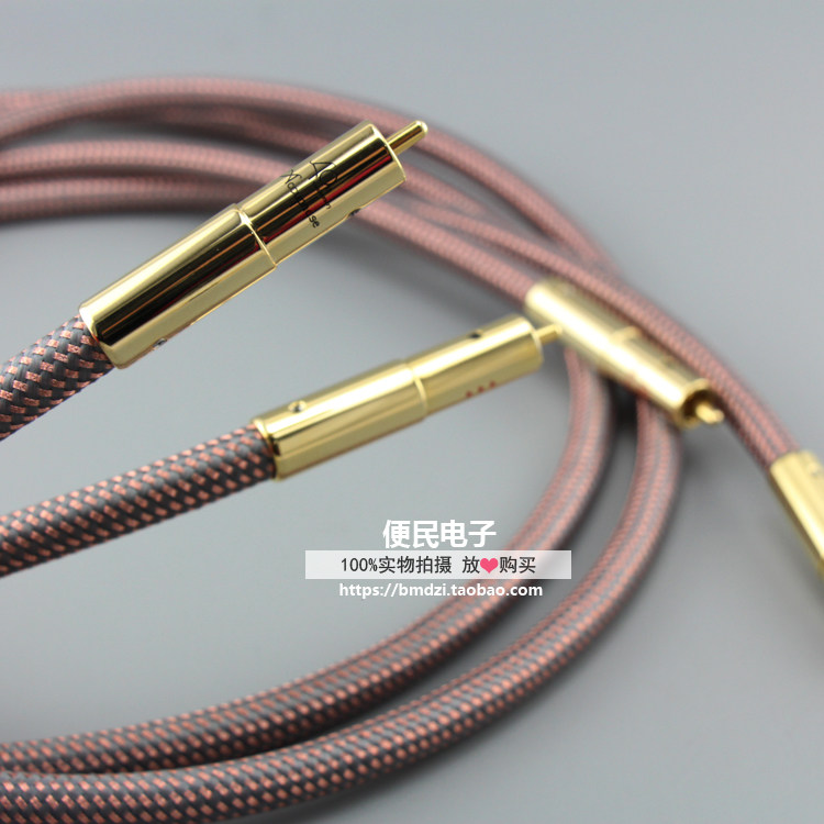 日本金嗓子40周年hifi发烧信号线双莲花音频线CD功放链接线过机线