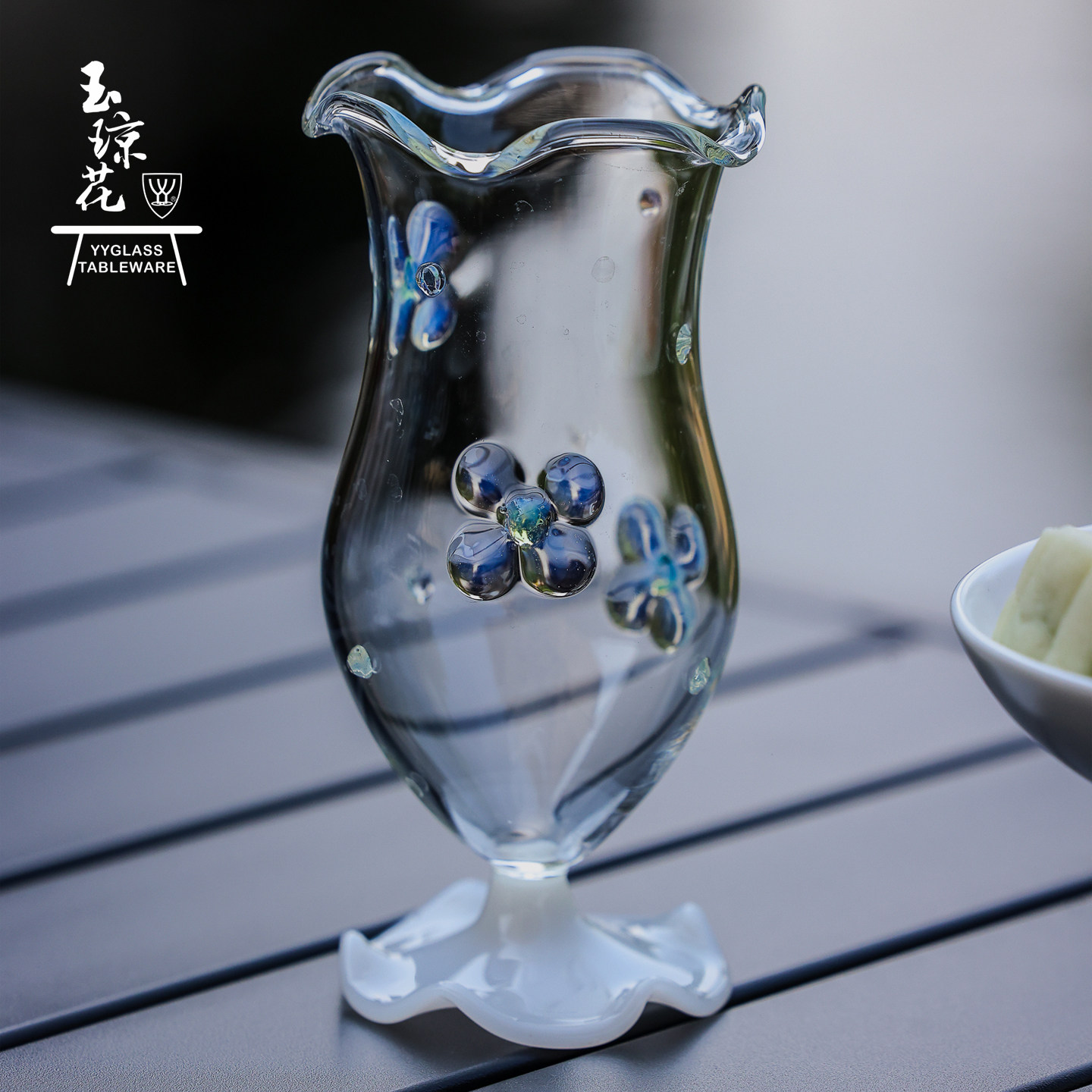 雅雅玻璃金泽露系列高硼硅耐高温茶具竹节杯手工吹制灯工工艺茶杯