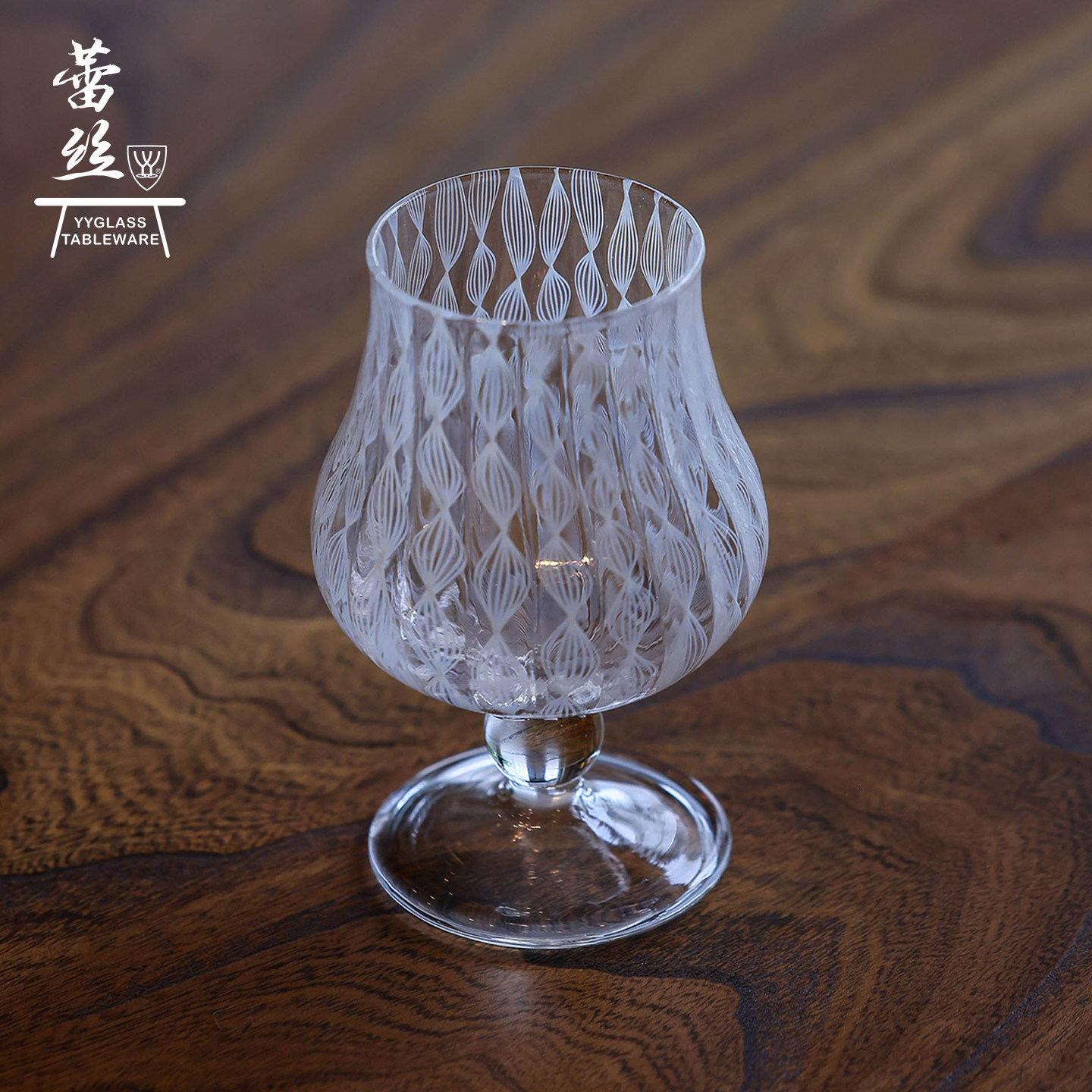 雅雅高硼硅耐高温蕾丝玻璃茶杯