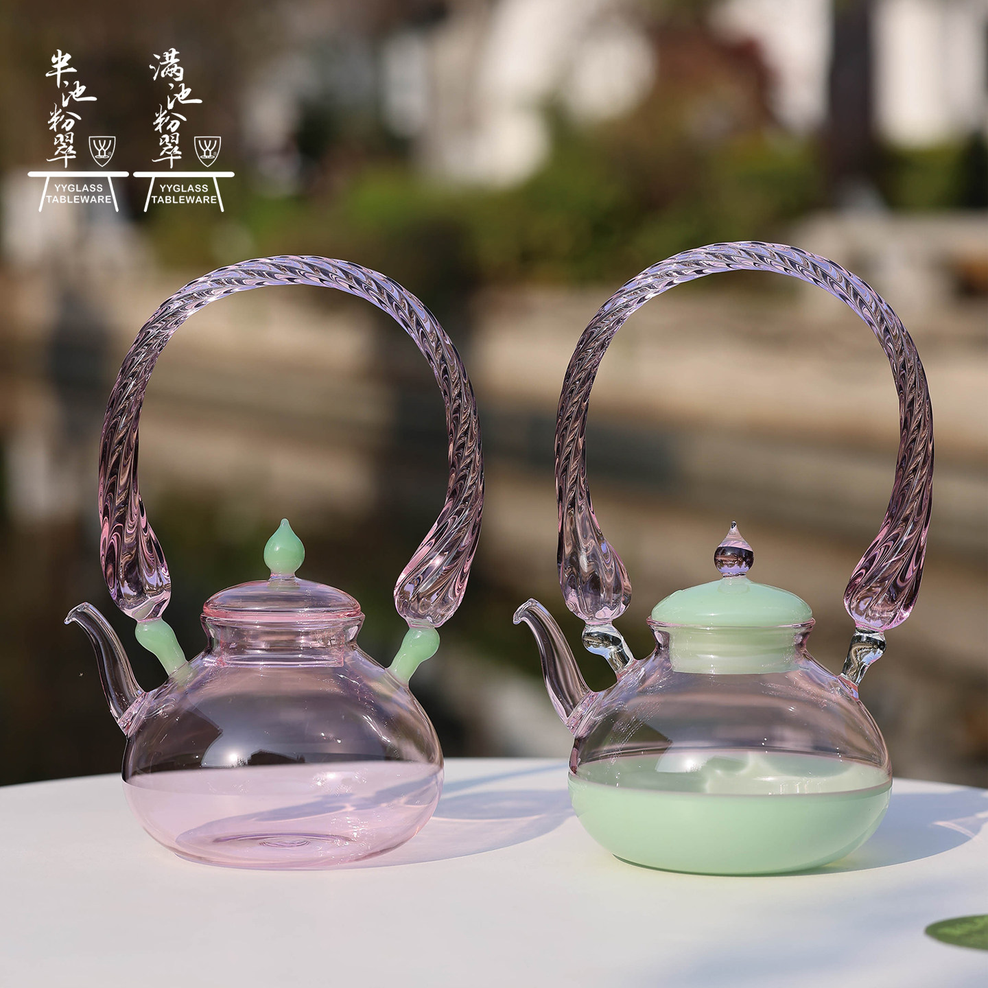 雅雅新中式高硼硅提梁茶壶