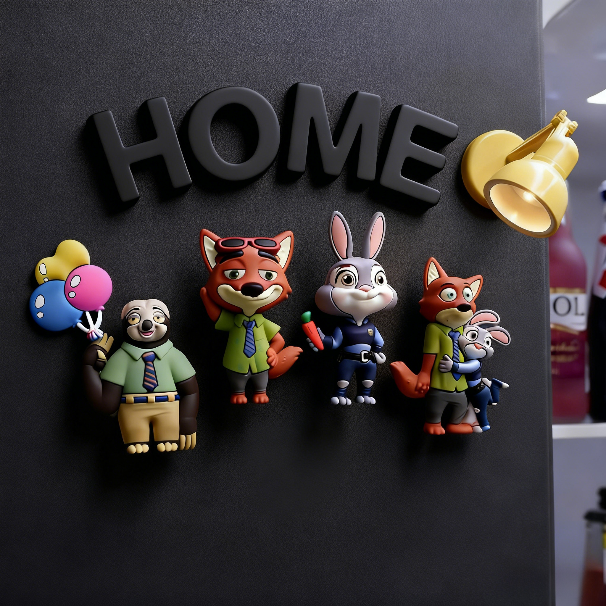 卡通动漫疯狂动物城冰箱贴磁贴尼克朱迪兔个性2025新款3D创意公仔