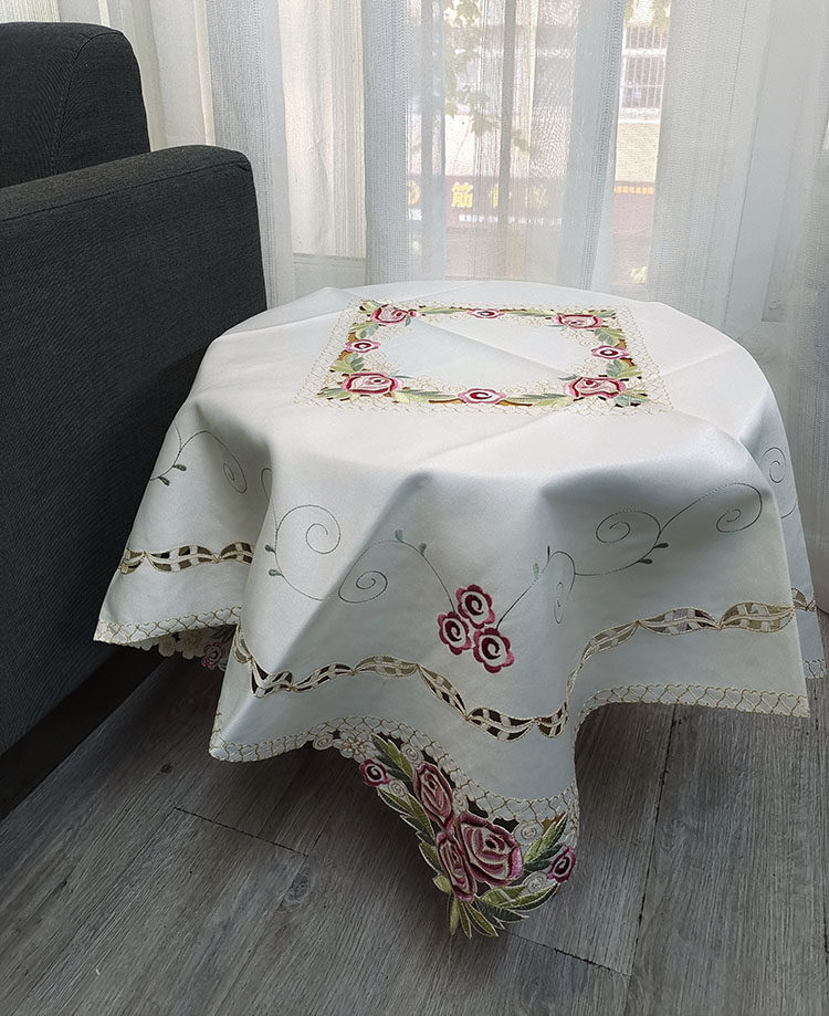 원래 단일 자수 작은 대만 달러 다목적 수건 세탁기 냉장고 커버 수건 방진 천 침대 옆 테이블 수건 두 조각 무료 배송