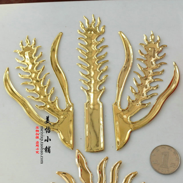 手工制作古装新娘发簪步摇凤冠材料 diy发饰品配件凤凰凤尾大花片