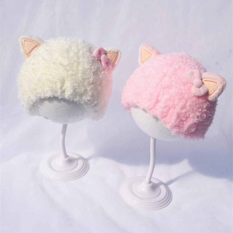 婴儿帽子冬季手工编织冬女宝宝