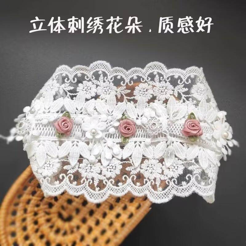 小公主蕾丝花朵秋冬季婴儿帽子