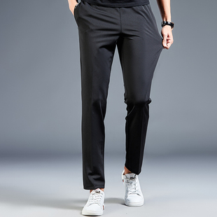 厨师工作裤弹力松紧黑色厨房厨师裤子酒店餐饮服务员工装长裤四季