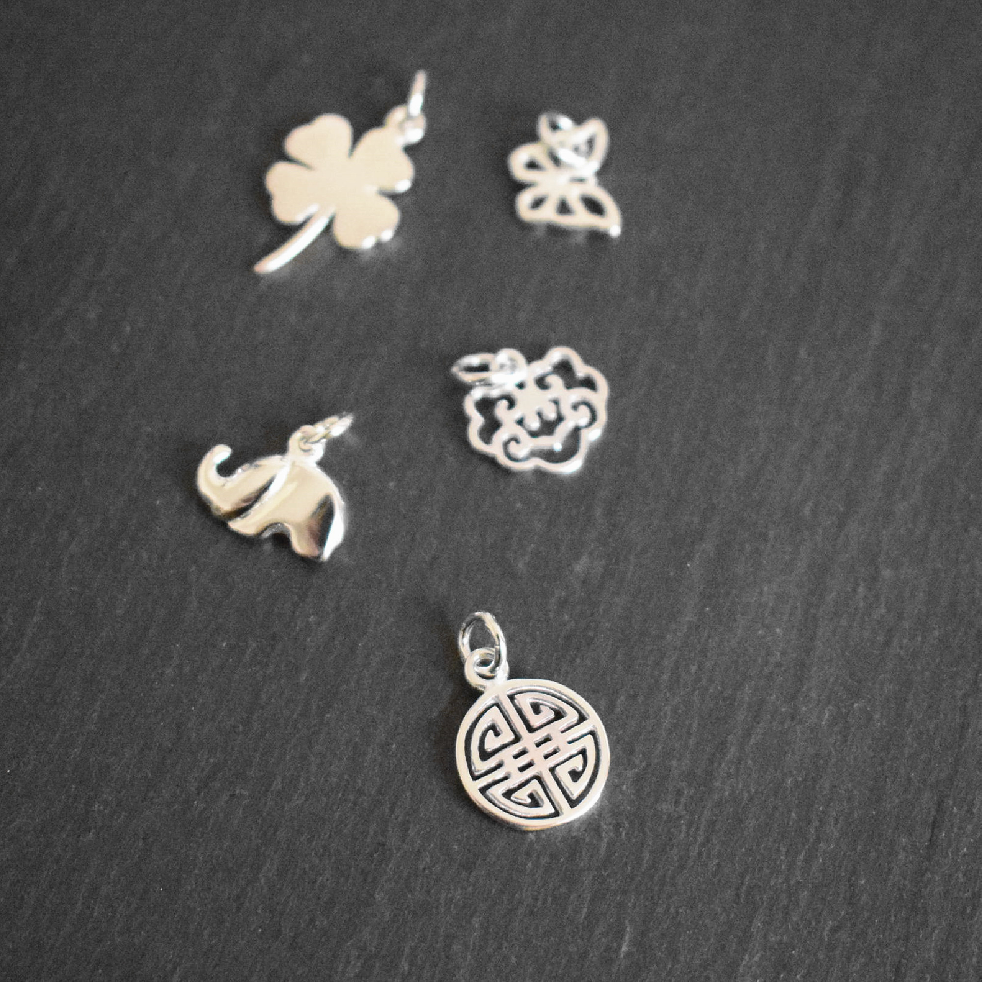 双喜祥云小象银饰挂件合集