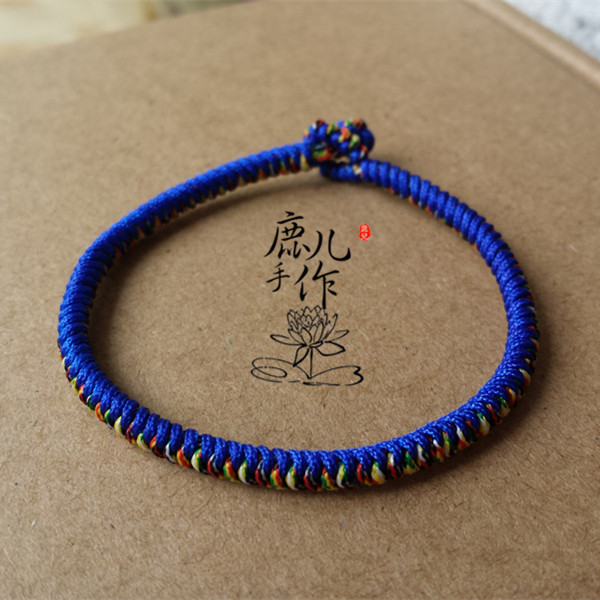 [LIJIANG IMPRESSION] CONTRASTING SIMPLE DIAMOND KNOT BRACELET HOMEMADE HANDMADE DIY WEAVING MATERIAL PACKAGE TUTORIAL