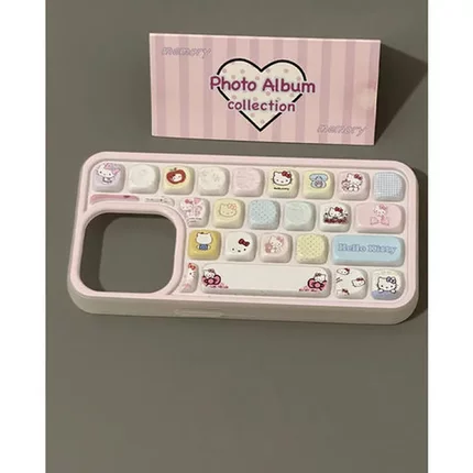 1416软壳适用11iPhone15苹果手机壳键盘kitty情侣爆款可爱PROMAX