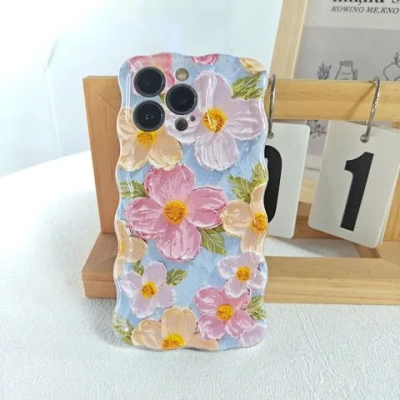 苹果1415油画/满屏全包/手机壳13个性适用141215/PLUS花朵Promax