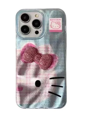 手机壳IMDiPhone16promax漩涡适用适用14iPhoneXR苹果壳KT猫蓝格