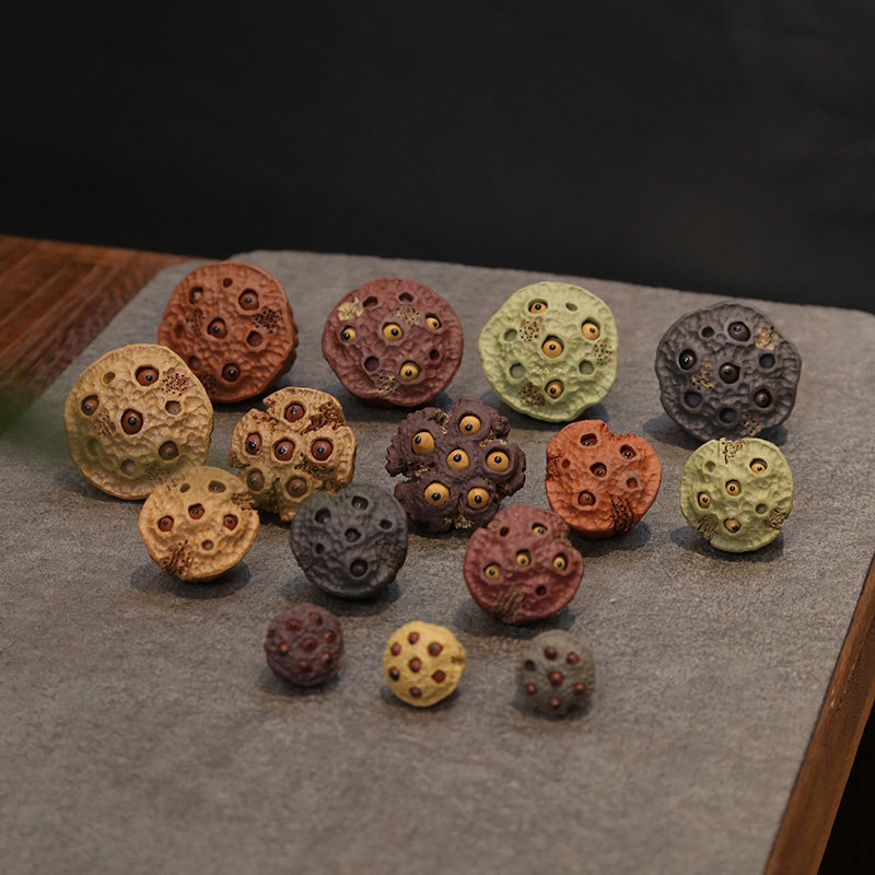 山山竹木莲蓬茶宠精品紫砂可养手工莲子雕塑枯莲把件茶盘装饰摆件,餐饮具,茶宠摆件,淘宝优惠券,粉丝福利购,淘宝优惠卷