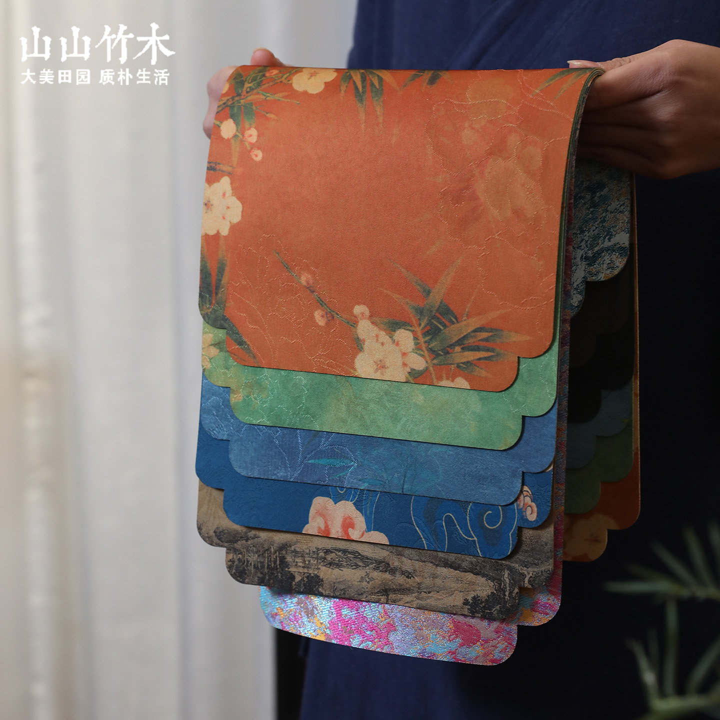 缎面国风茶席新中式高档印花干泡主人席中国风双面隔热垫防水桌旗