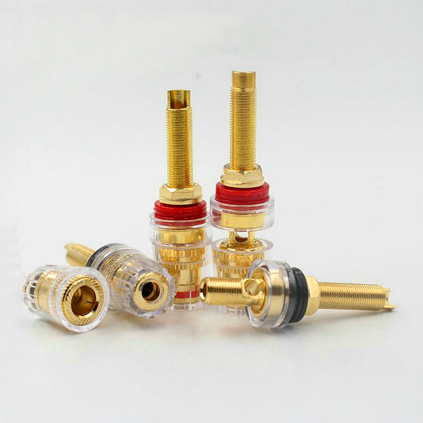 音箱功放全铜接线柱水晶长款接线柱 HiFi接线端子音响柱子