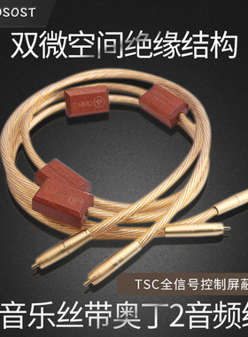 音乐丝带Nordost金色奥ODIN2 RCA信号线发烧级CD功放双莲花音频线