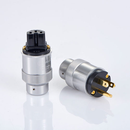 镀金电源插头发烧电源头奇力