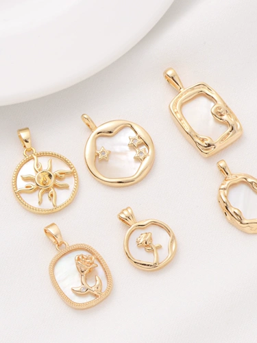 Подвеска ручной работы, браслет, ожерелье, аксессуары, 14 карат, золотой цвет, стиль, DIY