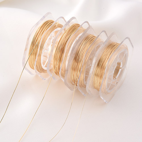 高保14K浅金色半硬线造型线