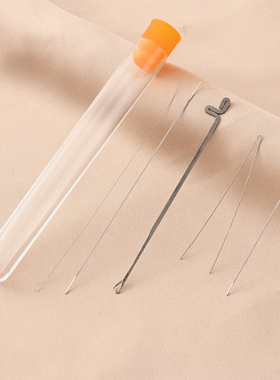 开口中孔串珠针手工diy配件三通隔珠手串钢丝引线串线细麻花针