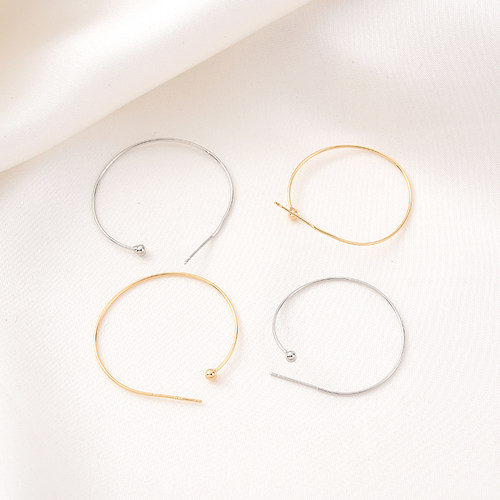 14K包金保色可串珠C形耳圈