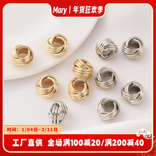 14K包金大号毛线圈隔珠手工diy手链手串珠材料耳环耳饰吊饰配件