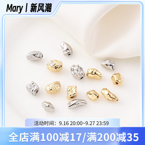 14K包金保色手作异形隔珠