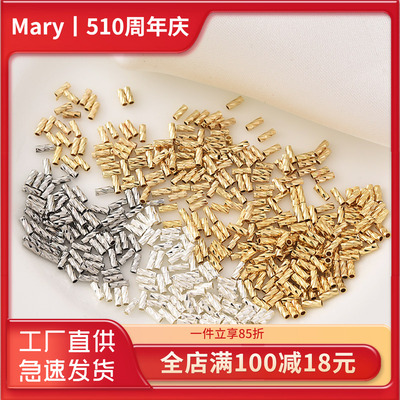 14K包金保色批花直管隔珠