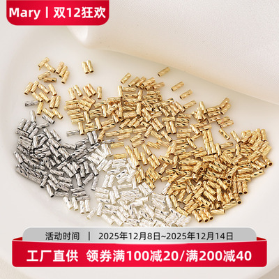 铜镀18K真金高保批花直管隔珠