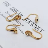 Туфли из жемчуга на высоком каблуке ручной работы, серьги, аксессуар, золото 18 карат, золотой цвет