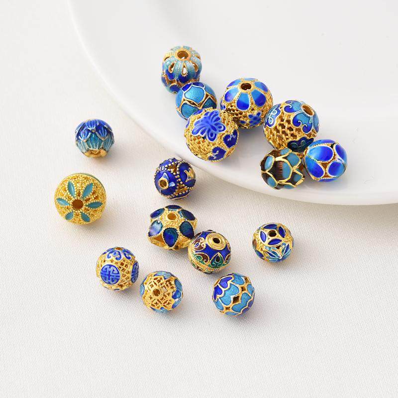 景泰蓝铜镀18K金高保滴油珐琅彩镂空球手工diy莲花烧蓝隔珠材料,饰品/流行首饰/时尚饰品新,其他DIY饰品配件,淘宝优惠券,粉丝福利购,淘宝优惠卷