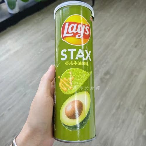 乐事STAX芥末牛油果味薯片罐装
