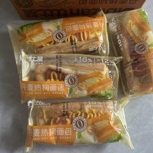 比比赞丹麦热狗面包440g早餐代餐