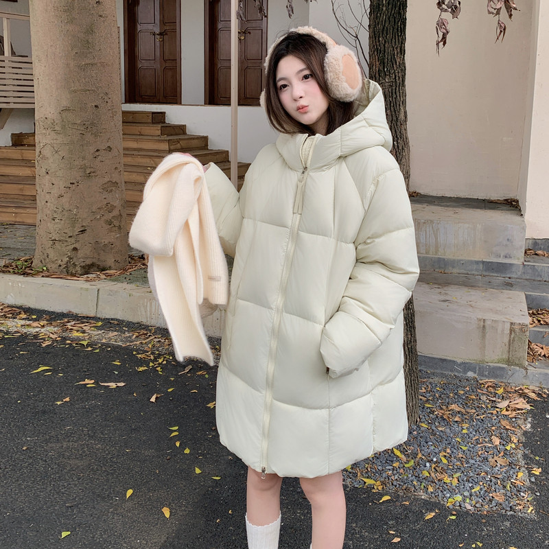 泡芙羽绒棉服女冬季2025中长款超轻小个子修身显瘦流行爆款