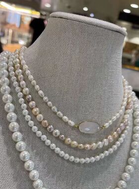西班牙云纹天然石珍珠项链手链