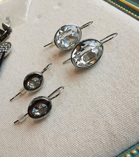 北欧丹麦王妃御用DYRBERG KERN奥地利奢华鸽子蛋水晶复古气质耳环