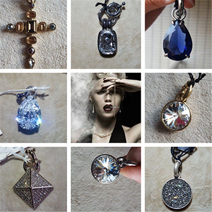 Ins北欧丹麦王妃御用DYRBERG/KERN奥地利水晶项链吊坠钥匙扣挂坠