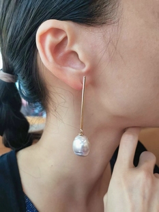 西班牙小众DADA 吊坠耳环 BURMA气质过人高级感满满巴洛克珍珠长款