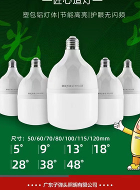 子弹头照明纽斯达灯泡LED灯泡E27螺口28瓦38w.室内白光节能球泡灯