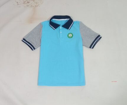 夏季中小学生短袖浅蓝色 白色男女生校服短袖仿制