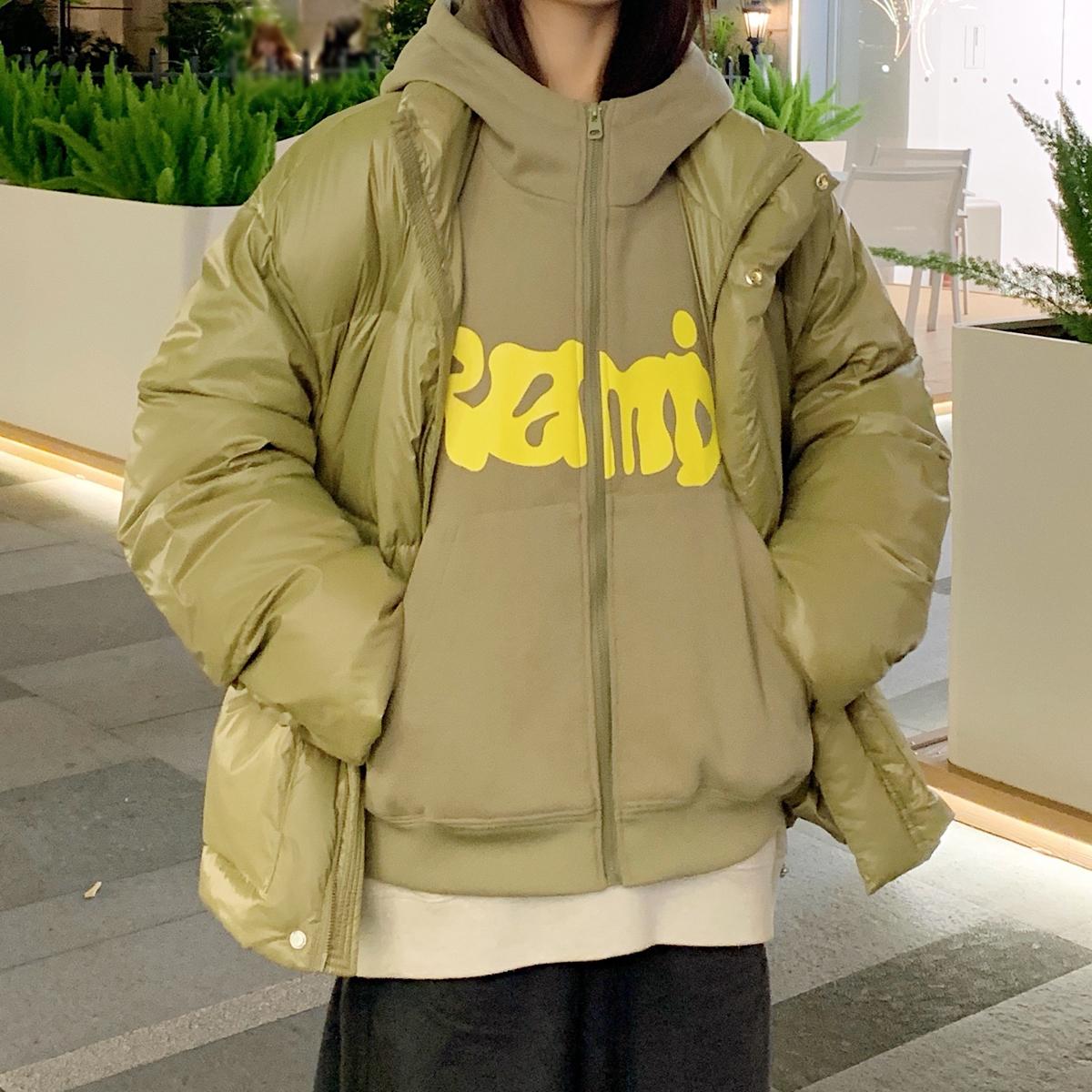 2025新款羽绒服男女同款假两件连帽休闲外套2413A-P258,男装羽绒服,星座503-3（原B356）