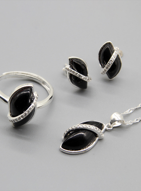 三件套藏族游牧耳钉款饰品戒指