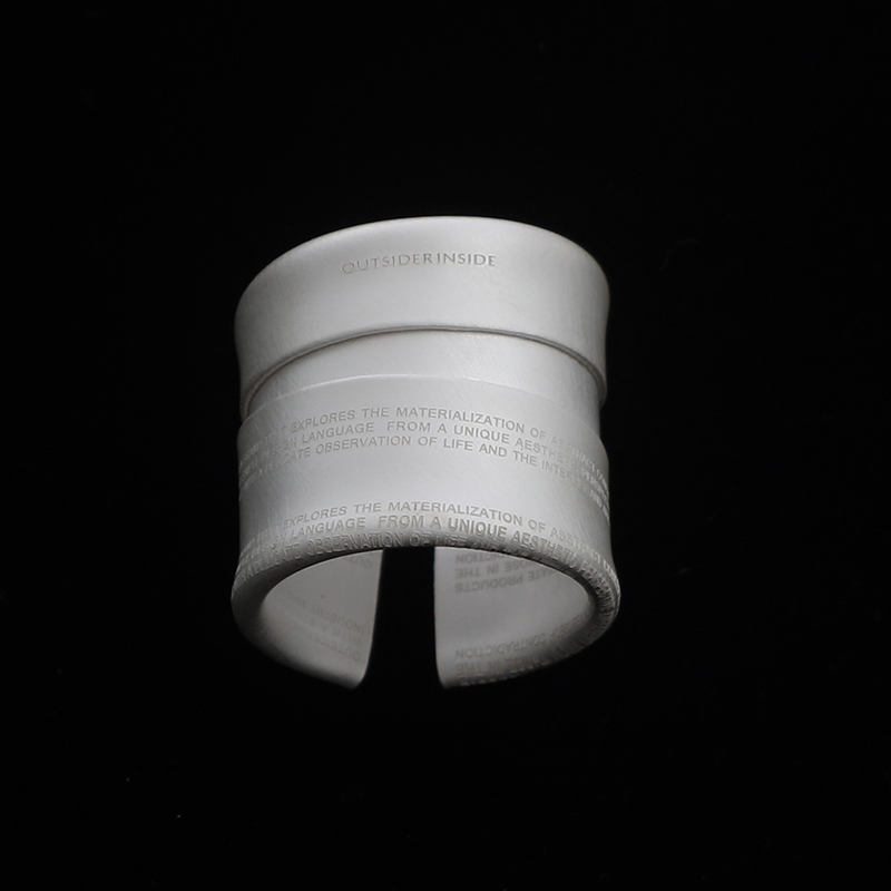 OUTSIDERINSIDE925银折叠戒指