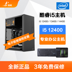 i5 12400/13400F/14400/i3 12100办公电脑主机家用游戏台式机整机
